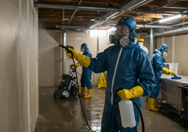 Basement Sanitization and Antimicrobial Treatment process in Biltmore Forest, NC